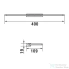 Laufen NIARA 40 cm-es fali üvegpolc, króm H3850620040001