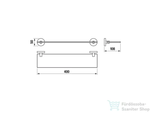 Jika MIO STYLE 40 cm-es fali matt üvegpolc, matt fekete H3852F17160001