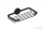 Jika MIO STYLE 20x10,5 cm-es fali polc, matt fekete H3852F37161001