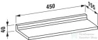 Laufen Kartell By Laufen 45 cm-es polc,Áttetsző fekete H3853300910001