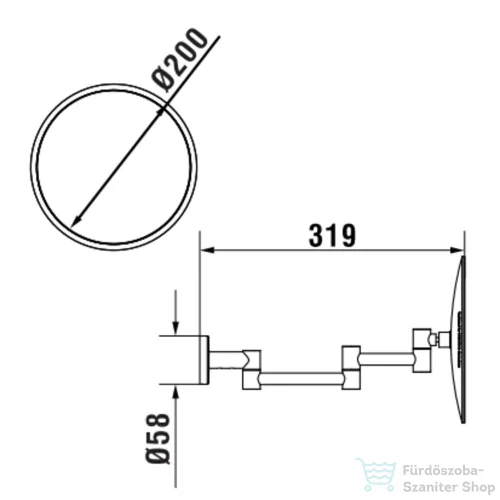 Laufen NIARA 20 cm-es kozmetikai tükör x5 nagyítással, fényes rózsaarany H3860611620001