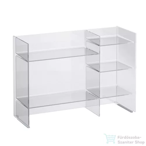 Laufen Kartell By Laufen 75x26x53 cm-es polcos állvány,Átlátszó kristályüveg H3893310840001