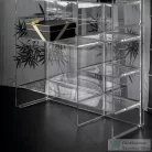 Laufen Kartell By Laufen 75x26x53 cm-es polcos állvány,Átlátszó kristályüveg H3893310840001