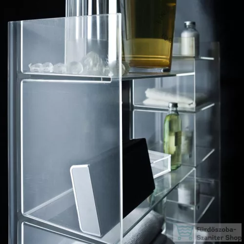 Laufen Kartell By Laufen 75x26x53 cm-es polcos állvány,Átlátszó kristályüveg H3893310840001