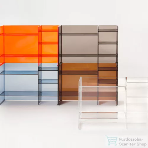 Laufen Kartell By Laufen 75x26x53 cm-es polcos állvány,Átlátszó kristályüveg H3893310840001