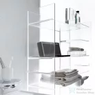 Laufen Kartell By Laufen 75x26x53 cm-es polcos állvány,Átlátszó kristályüveg H3893310840001