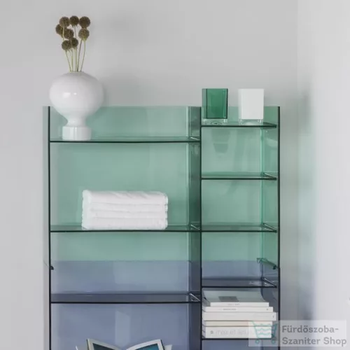 Laufen Kartell By Laufen 75x26x53 cm-es polcos állvány,Smaragd zöld H3893310920001