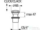 Jika CUBITO PURE click-clack leeresztő, króm H3917100040001