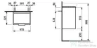 Laufen Base 1 ajtós alsószekrény H815961 mosdóhoz,jobbos,Traffic Grey H4021121102661