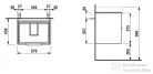 Laufen Base 57x44 cm-es 2 fiókos alsószekrény H810963 mosdóhoz,fényes fehér H4022321102611