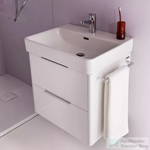 Laufen Base 57x44 cm-es 2 fiókos alsószekrény H810963 mosdóhoz,fényes fehér H4022321102611