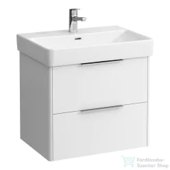   Laufen Base 61,5x44 cm-es 2 fiókos alsószekrény H810964 mosdóhoz,matt fehér H4022921102601