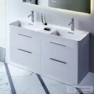 Laufen Base 118x39 cm-es 4 fiókos alsószekrény fiókrendezővel H814282 mosdóhoz,fényes fehér H4025341102611
