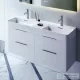 Laufen Base 118x39 cm-es 4 fiókos alsószekrény fiókrendezővel H814282 mosdóhoz,fényes fehér H4025341102611