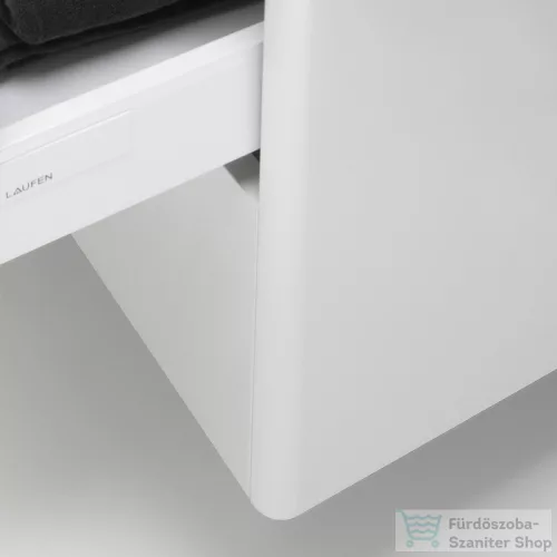 Laufen Base 118x39 cm-es 4 fiókos alsószekrény fiókrendezővel H814282 mosdóhoz,fényes fehér H4025341102611