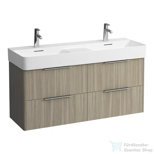 Laufen Base 118x39 cm-es 4 fiókos alsószekrény fiókrendezővel H814282 mosdóhoz,világos szil H4025341102621