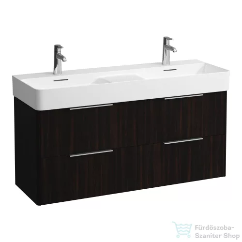 Laufen Base 118x39 cm-es 4 fiókos alsószekrény fiókrendezővel H814282 mosdóhoz,sötétbarna szil H4025341102631