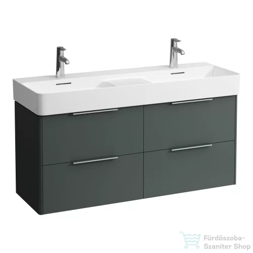 Laufen Base 118x39 cm-es 4 fiókos alsószekrény fiókrendezővel H814282 mosdóhoz,traffic grey H4025341102661