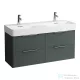 Laufen Base 118x39 cm-es 4 fiókos alsószekrény fiókrendezővel H814282 mosdóhoz,traffic grey H4025341102661