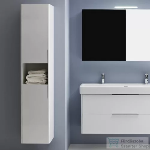 Laufen Base 165x35x33,5 cm-es 2 ajtós szekrény nyitott résszel,balos,matt fehér H4026911102601