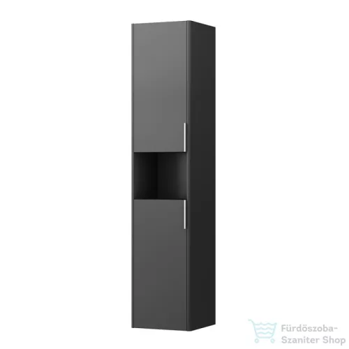 Laufen Base 165x35x33,5 cm-es 2 ajtós szekrény nyitott résszel,balos,Traffic grey H4026911102661