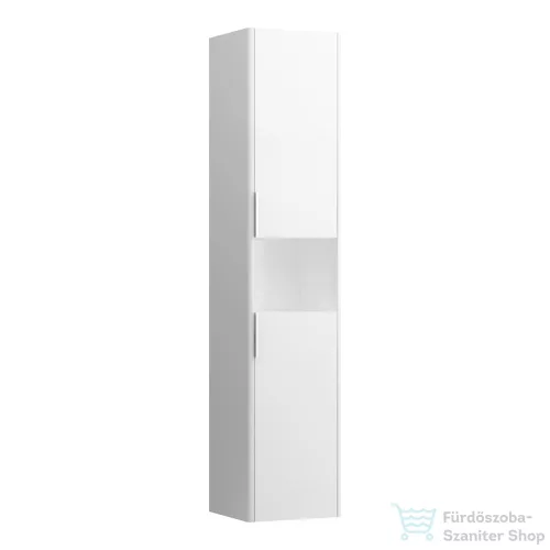 Laufen Base 165x35x33,5 cm-es 2 ajtós szekrény nyitott résszel,jobbos,fényes fehér H4026921102611