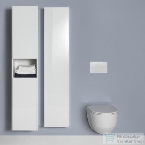 Laufen Base 165x35x33,5 cm-es 2 ajtós szekrény nyitott résszel,balos,fényes fehér H4027011102611