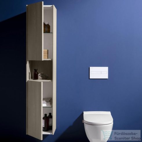 Laufen Base 165x35x33,5 cm-es 2 ajtós szekrény nyitott résszel,balos,világos szil H4027011102621