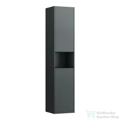   Laufen Base 165x35x33,5 cm-es 2 ajtós szekrény nyitott résszel,balos,traffc grey H4027011102661