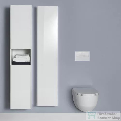 Laufen Base 165x35x33,5 cm-es 2 ajtós szekrény nyitott résszel,jobbos,fényes fehér H4027021102611