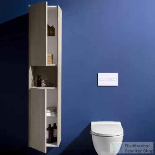 Laufen Base 165x35x33,5 cm-es 2 ajtós szekrény nyitott résszel,jobbos,világos szil H4027021102621