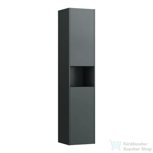 Laufen Base 165x35x33,5 cm-es 2 ajtós szekrény nyitott résszel,jobbos,traffc grey H4027021102661