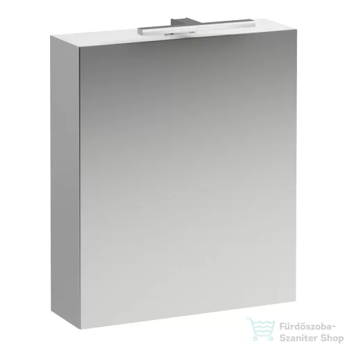 Laufen BASE 60 tükrös szekrény, ajtó balos világítással és dugaljzattal, fényes fehér H4027511102611