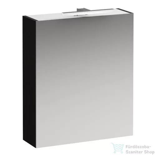 Laufen BASE 60 tükrös szekrény, ajtó balos világítással és dugaljzattal, sötétbarna szil H4027511102631