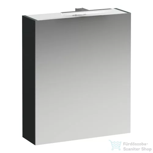 Laufen BASE 60 tükrös szekrény, ajtó balos világítással és dugaljzattal, Traffic Grey H4027511102661