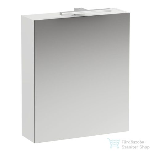 Laufen BASE 60 tükrös szekrény, ajtó jobbos, világítással és dugaljzattal, matt fehér H4027521102601