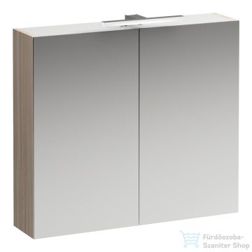   Laufen BASE 80 tükrös szekrény, világítással és dugaljzattal, világos szil H4028021102621