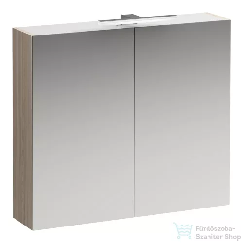 Laufen BASE 80 tükrös szekrény, világítással és dugaljzattal, világos szil H4028021102621