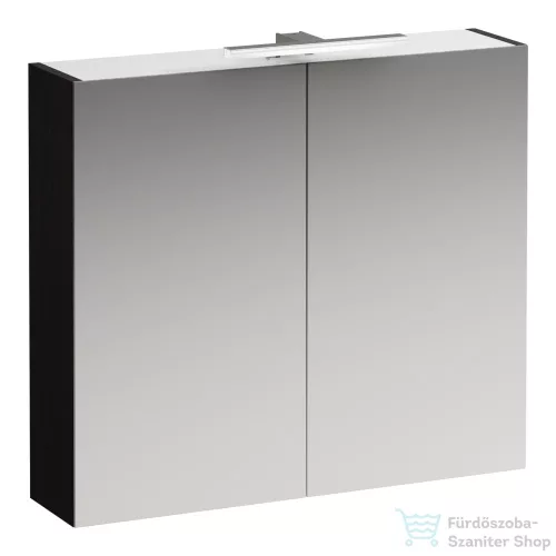 Laufen BASE 80 tükrös szekrény, világítással és dugaljzattal, sötétbarna szil H4028021102631