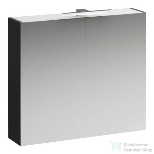 Laufen BASE 80 tükrös szekrény, világítással és dugaljzattal, traffic grey H4028021102661