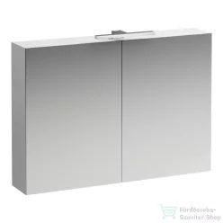   Laufen BASE 100 tükrös szekrény, világítással és dugaljzattal, fényes fehér H4028521102611