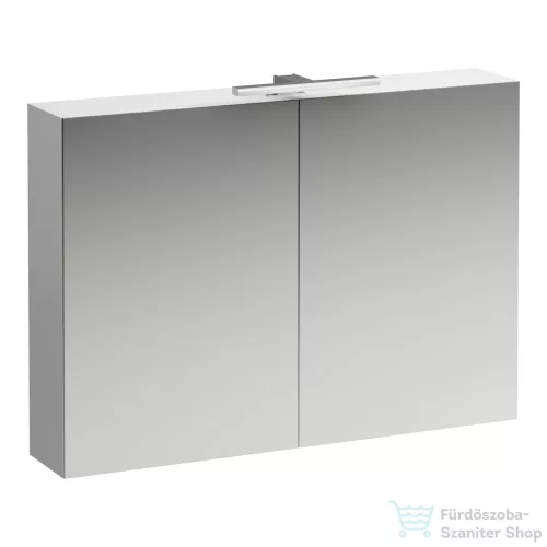 Laufen BASE 100 tükrös szekrény, világítással és dugaljzattal, fényes fehér H4028521102611