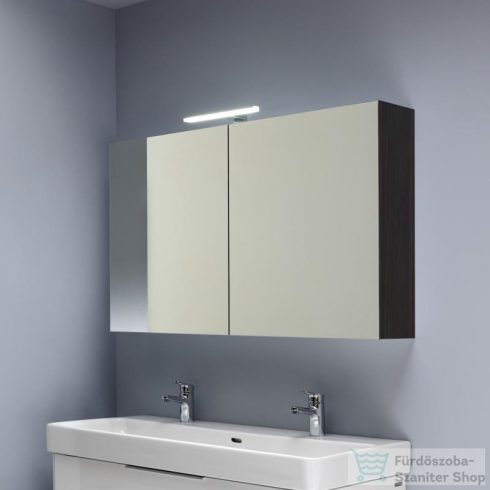 Laufen BASE 120 tükrös szekrény, világítással és dugaljzattal, sötétbarna szil H4029021102631