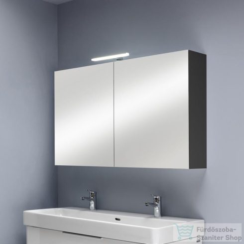 Laufen BASE 120 tükrös szekrény, világítással és dugaljzattal, traffic grey H4029021102661