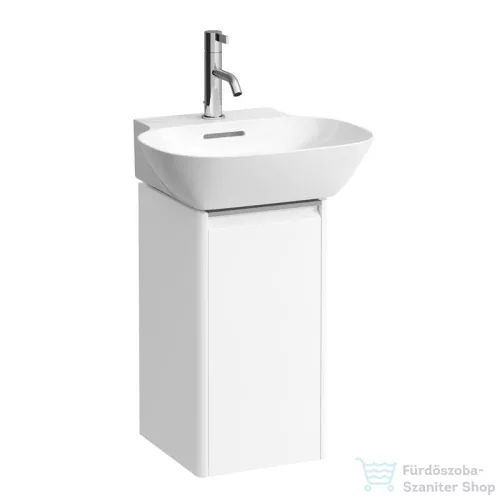 Laufen Base 27,7x29,6x52 cm-es 1 ajtós alsószekrény eloxált alumínium fogantyúval H815301 mosdóhoz,balos,matt fehér H4030111102601