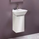 Laufen Base 27,7x29,6x52 cm-es 1 ajtós alsószekrény eloxált alumínium fogantyúval H815301 mosdóhoz,balos,fényes fehér H4030111102611