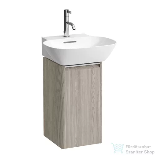 Laufen Base 27,7x29,6x52 cm-es 1 ajtós alsószekrény eloxált alumínium fogantyúval,H815301 mosdóhoz,balos,világos szil H4030111102621