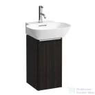 Laufen Base 27,7x29,6x52 cm-es 1 ajtós alsószekrény eloxált alumínium fogantyúval,H815301 mosdóhoz,balos,sötétbarna szil H4030111102631