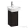 Laufen Base 27,7x29,6x52 cm-es 1 ajtós alsószekrény eloxált alumínium fogantyúval,H815301 mosdóhoz,balos,sötétbarna szil H4030111102631