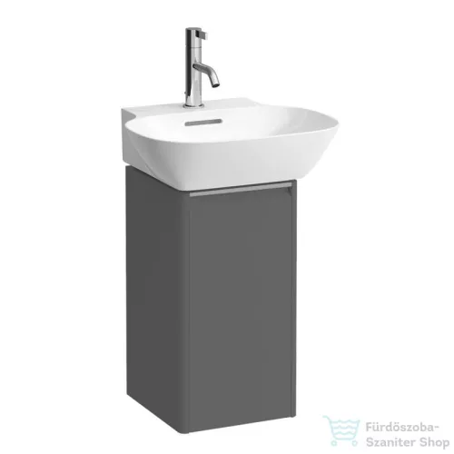 Laufen Base 27,7x29,6x52 cm-es 1 ajtós alsószekrény eloxált alumínium fogantyúval,H815301 mosdóhoz,balos,Traffic Grey H4030111102661